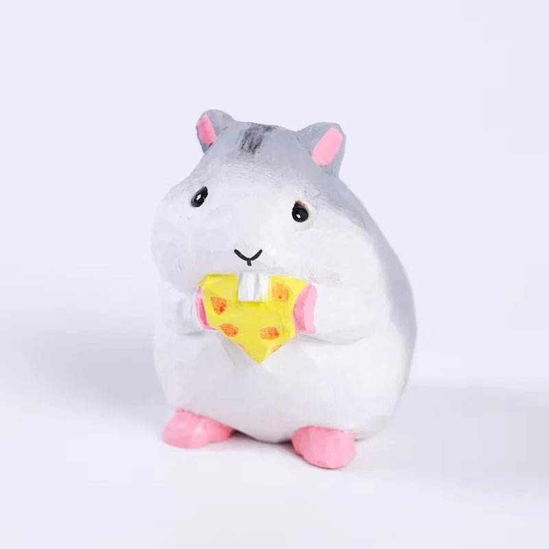 Wooden Hamster Wedding Engagement Ring Box Holder