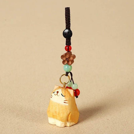 Wooden Cats Keychain Key Holder