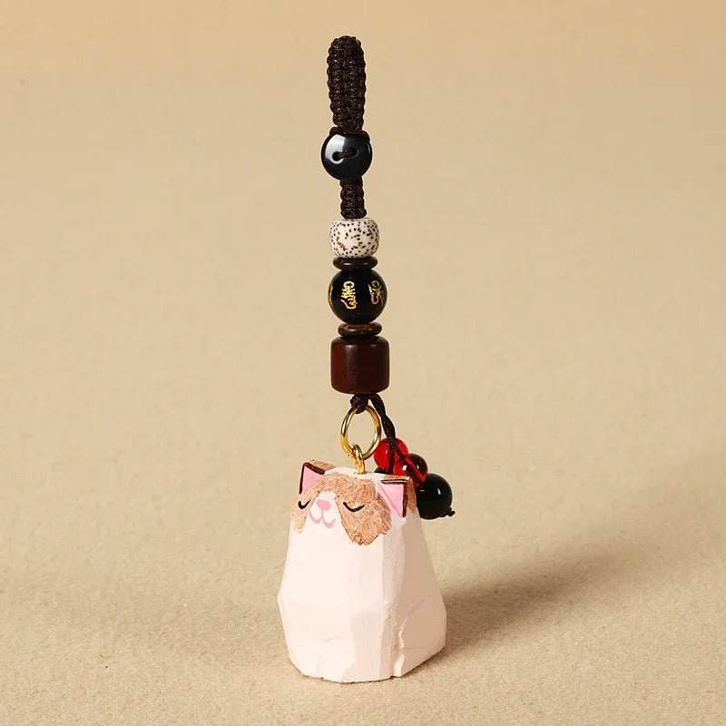 Wooden Cats Keychain Key Holder