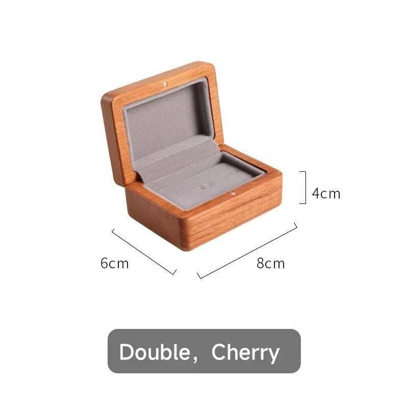 Wooden Birds Wedding Engagement Ring Box Holder