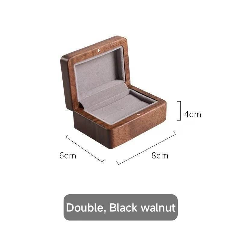 Wooden Birds Wedding Engagement Ring Box Holder