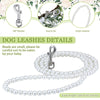 Dog Wedding Flower Collar and Pearl Leash Set Adjustable