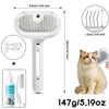 3 in 1 Pet Steam Brush Spray Hair Removal Comb Grooming Rechargeable