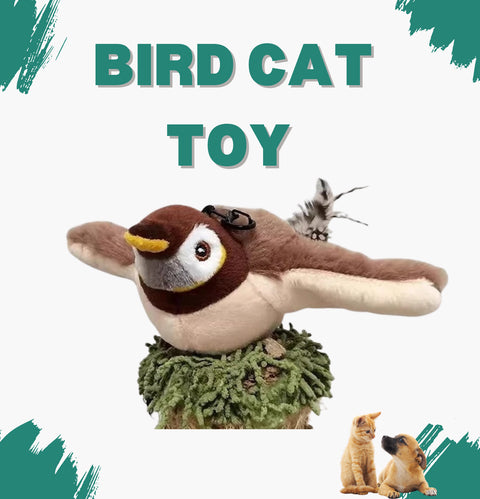 Flapping Bird Cat Interactive Toy Touch Activated Rechargeable