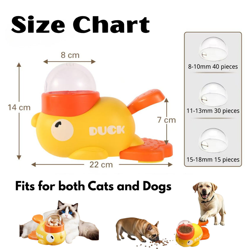 2 in 1 Duck Pet Snack Dispenser Puzzle Toy