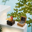 Wooden Birds Wedding Engagement Ring Box Holder