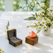 Wooden Birds Wedding Engagement Ring Box Holder