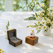 Wooden Hamster Wedding Engagement Ring Box Holder
