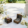 Wooden Hamster Wedding Engagement Ring Box Holder