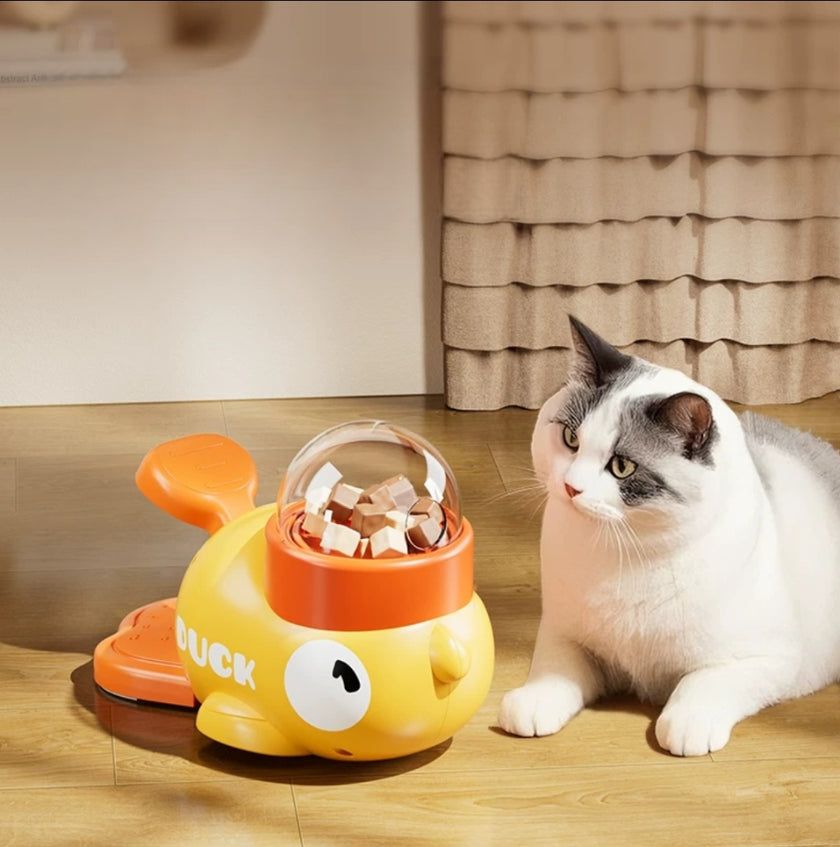 2 in 1 Duck Pet Snack Dispenser Puzzle Toy